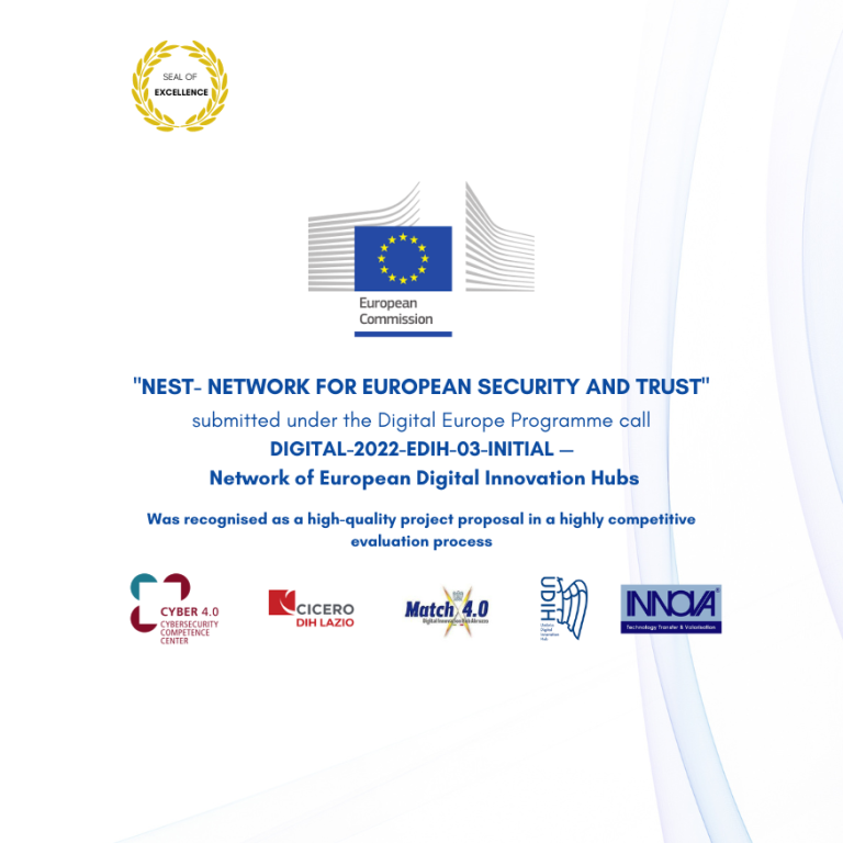 Cyber 4.0: NEST riceve il “Seal of Excellence” della Commissione UE