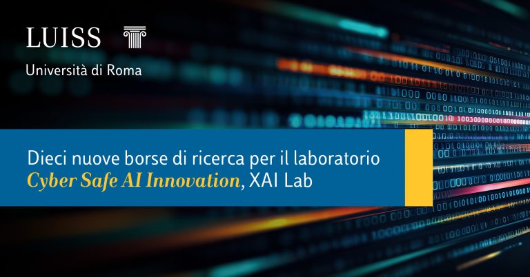 Cyber 4.0 collabora al bando LUISS per 10 borse di studio presso il Laboratorio Cyber Safe AI Innovation